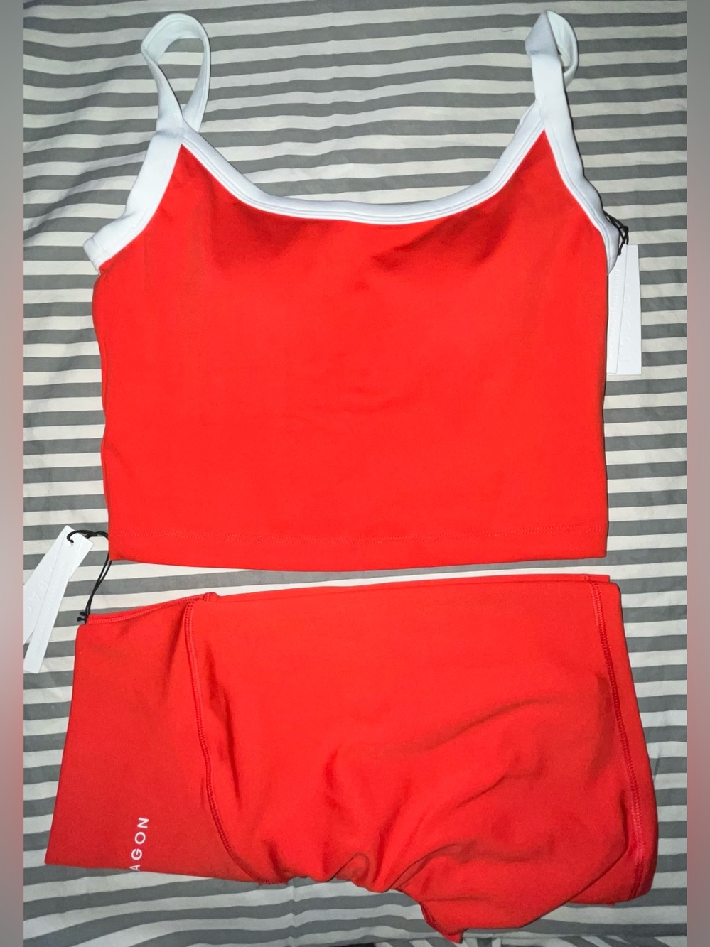 Paragon Reluna Mid-Rise Sculptseam Plus Short 5"" + SmoothHold Low Back Top Sz M